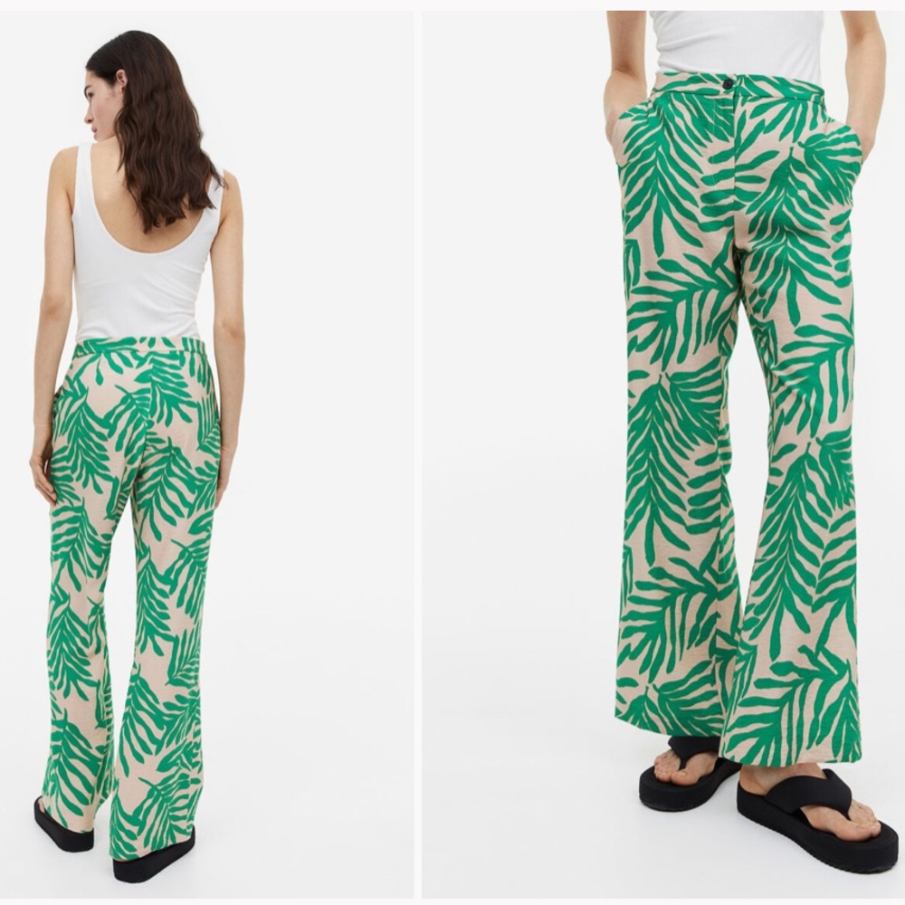 LAST CHANCE! DONATING TOMORROW! NWT H&M Flared Patterened Trousers